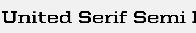 United Serif Semi Ext Bold